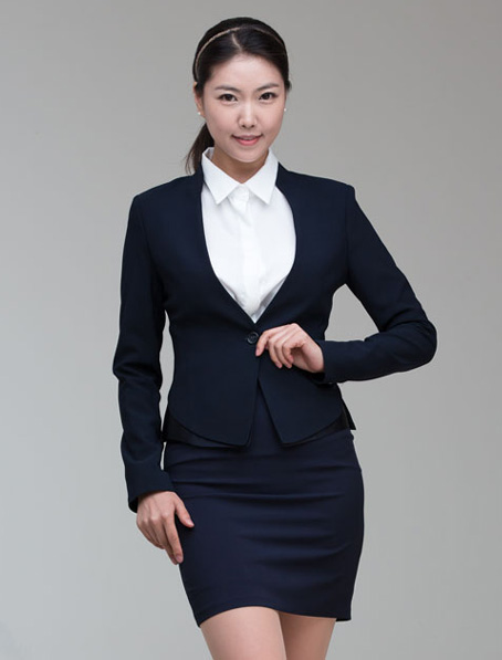 重庆女西服套装定做厂家,黑色职业装套裙订制公司