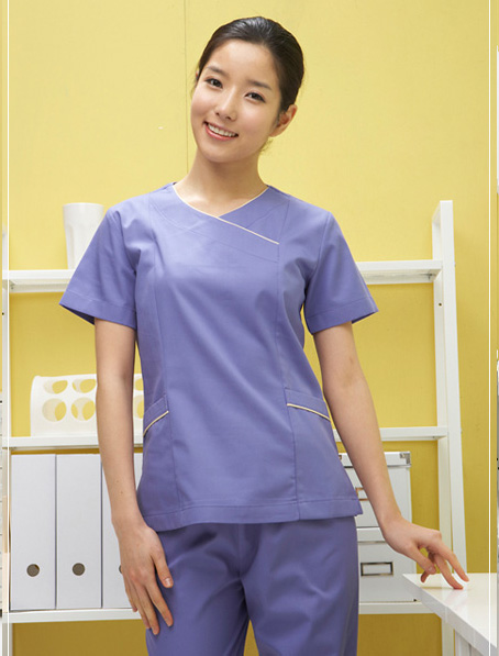 重庆订做浅紫手术服,女全棉手术服样式