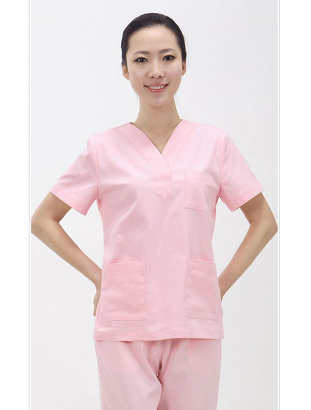 重庆订制浅粉色手术衣,女式手术衣厂家
