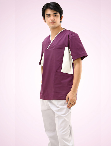 重庆定制中紫色刷手衣,医护刷手衣订做厂家