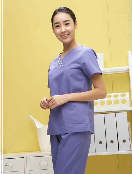 重庆定做浅紫色手术衣,女手术服制作公司