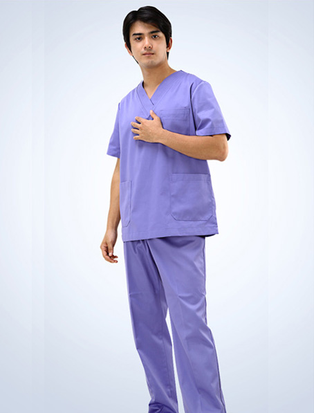 重庆定做浅紫色手术衣,医院手术衣公司