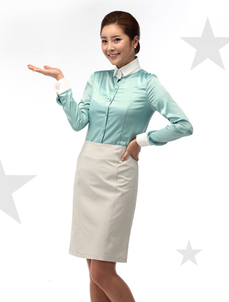重庆定做航空学院女衬衫,订制女款长袖衬衣公司