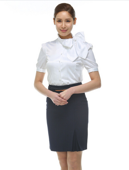重庆定做白色女衬衫,短袖衬衣工服制作公司