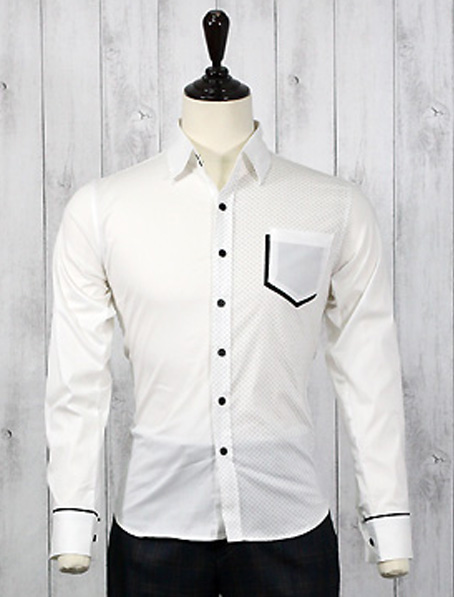重庆品牌男款休闲白色衬衣批发市场