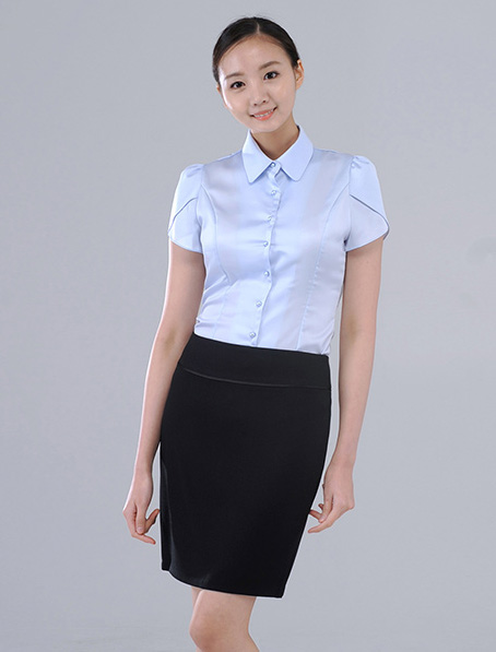 重庆定做雪纺短袖衬衫,女式时尚衬衣制作厂家