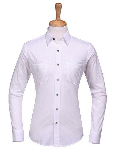 重庆白色长袖修身衬衫,量身定做修身衬衣公司
